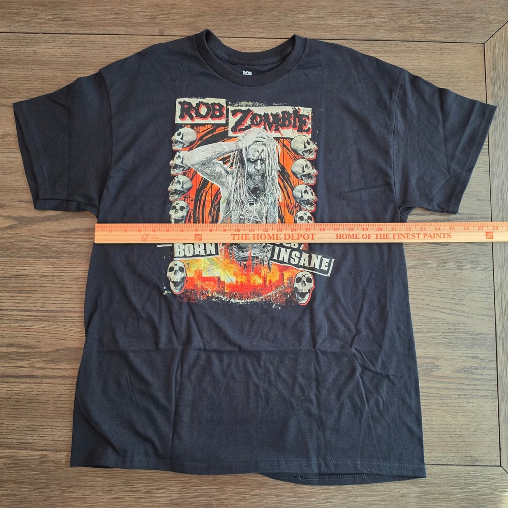 Rob Zombie I Was Born To Go Insane Graphic T-Shirt Black XL Licensed Skulls - Picture 6 of 6